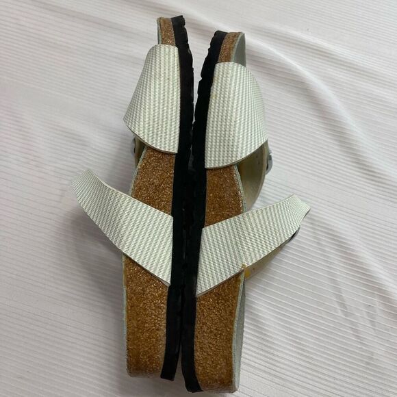 Birkenstock Mint Green/White Striped Double Strap Sandals Size Ladies 8 Men’s 6 - Picture 7 of 9